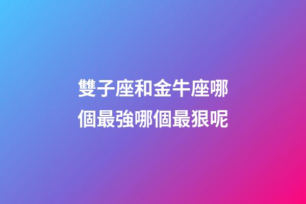 雙子座和金牛座哪個最強哪個最狠呢-第1張-星座運勢-玄機派
