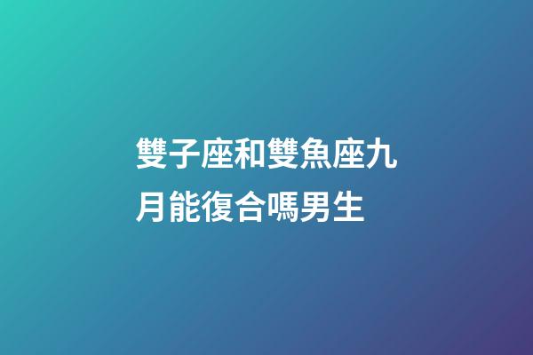 雙子座和雙魚座九月能復合嗎男生-第1張-星座運勢-玄機派