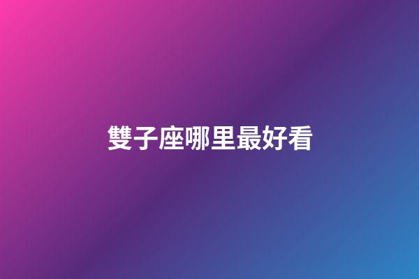 雙子座哪里最好看-第1張-星座運勢-玄機派