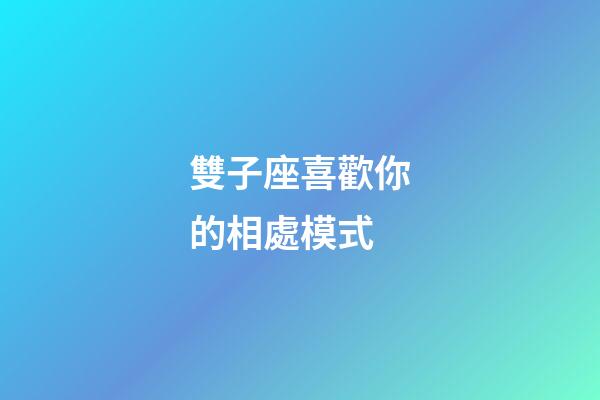 雙子座喜歡你的相處模式-第1張-星座運勢-玄機派