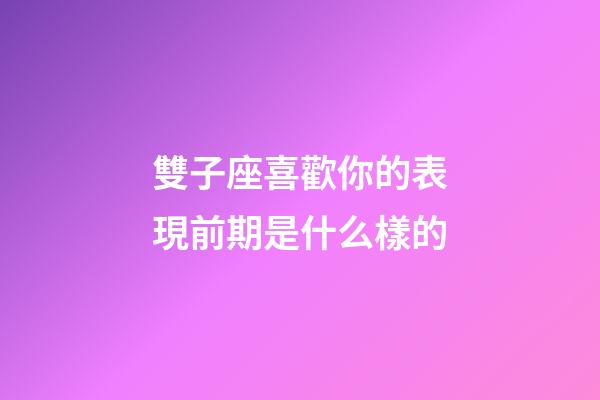 雙子座喜歡你的表現前期是什么樣的-第1張-星座運勢-玄機派