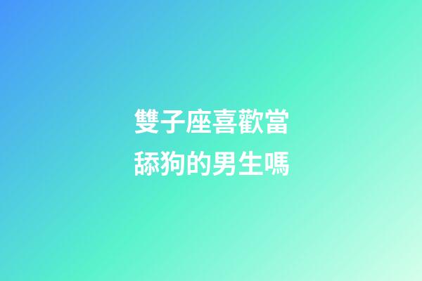 雙子座喜歡當舔狗的男生嗎-第1張-星座運勢-玄機派