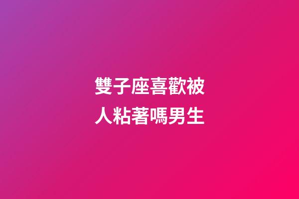 雙子座喜歡被人粘著嗎男生-第1張-星座運勢-玄機派