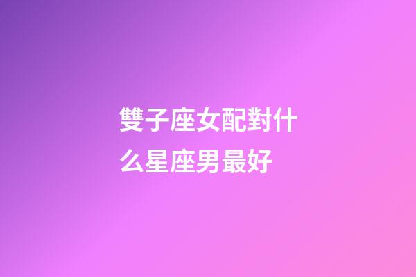 雙子座女配對什么星座男最好-第1張-星座運勢-玄機派