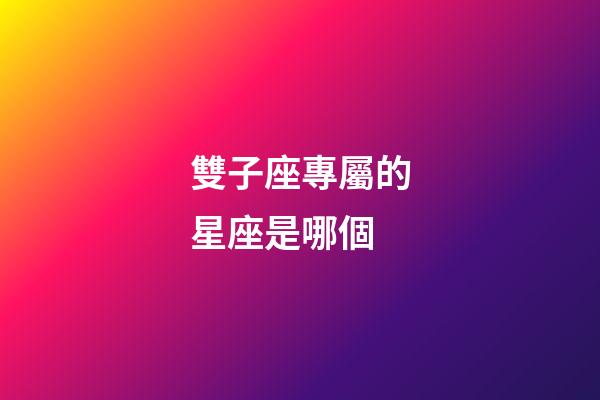 雙子座專屬的星座是哪個-第1張-星座運勢-玄機派