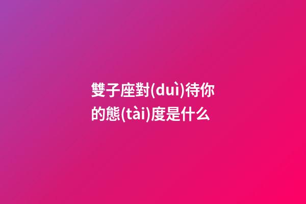 雙子座對(duì)待你的態(tài)度是什么-第1張-星座運(yùn)勢-玄機(jī)派