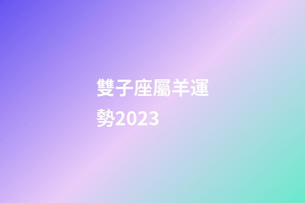 雙子座屬羊運勢2023-第1張-星座運勢-玄機派