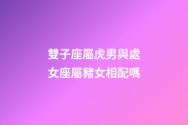 雙子座屬虎男與處女座屬豬女相配嗎-第1張-星座運(yùn)勢(shì)-玄機(jī)派