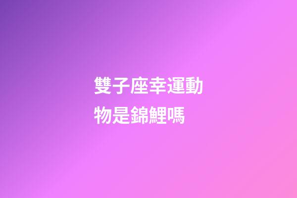 雙子座幸運動物是錦鯉嗎-第1張-星座運勢-玄機派