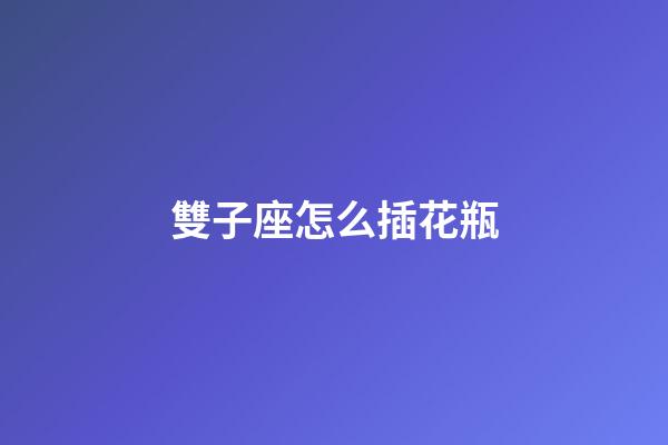 雙子座怎么插花瓶