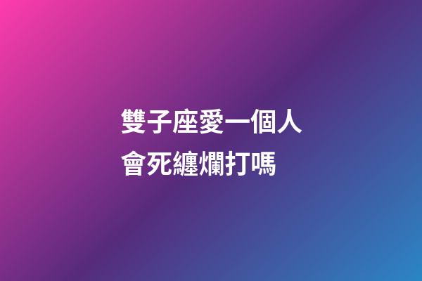 雙子座愛一個人會死纏爛打嗎-第1張-星座運勢-玄機派