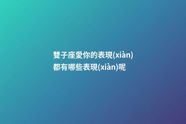 雙子座愛你的表現(xiàn)都有哪些表現(xiàn)呢-第1張-星座運勢-玄機(jī)派