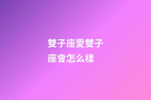 雙子座愛雙子座會怎么樣-第1張-星座運勢-玄機派