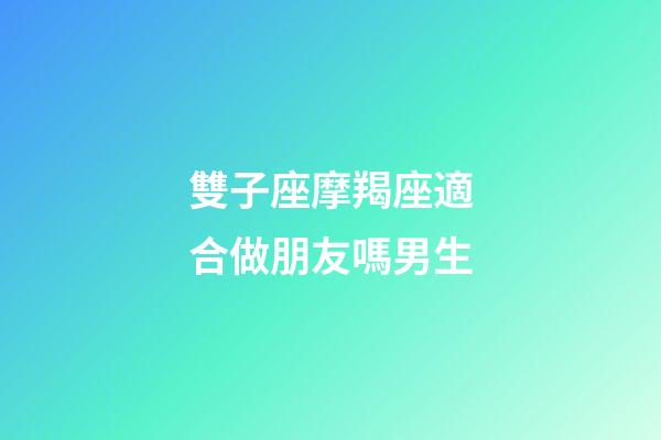 雙子座摩羯座適合做朋友嗎男生-第1張-星座運勢-玄機派