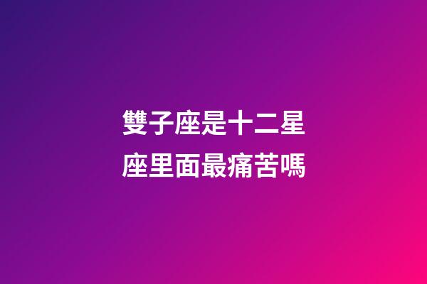雙子座是十二星座里面最痛苦嗎-第1張-星座運勢-玄機派