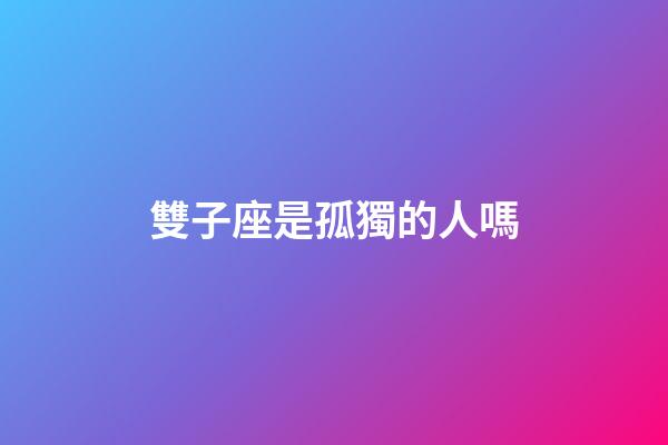 雙子座是孤獨的人嗎-第1張-星座運勢-玄機派