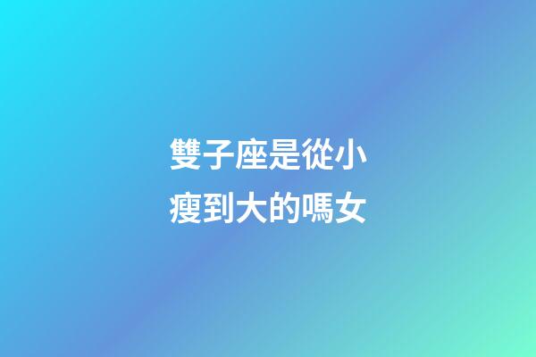 雙子座是從小瘦到大的嗎女-第1張-星座運勢-玄機派