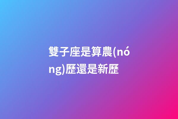 雙子座是算農(nóng)歷還是新歷-第1張-星座運勢-玄機派
