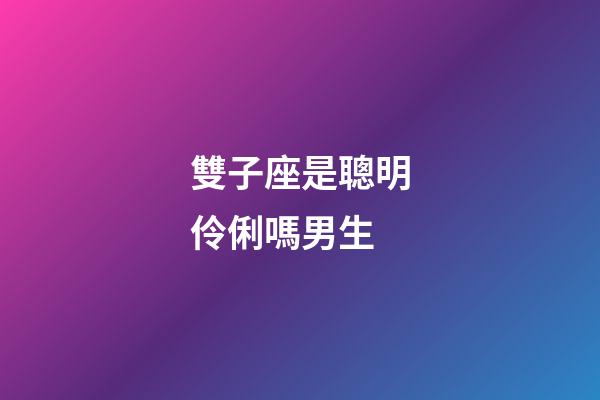 雙子座是聰明伶俐嗎男生-第1張-星座運(yùn)勢(shì)-玄機(jī)派