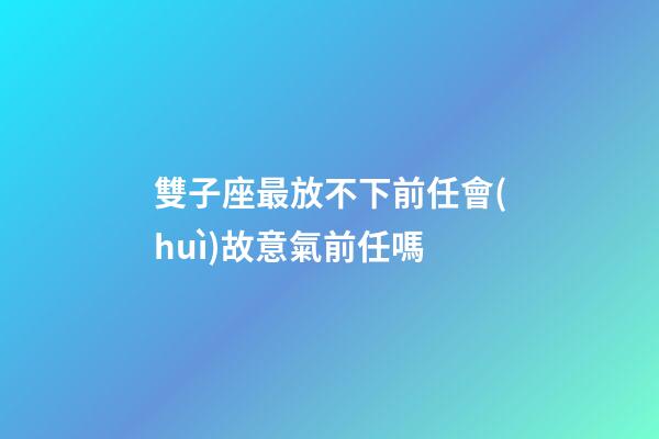 雙子座最放不下前任會(huì)故意氣前任嗎-第1張-星座運(yùn)勢(shì)-玄機(jī)派