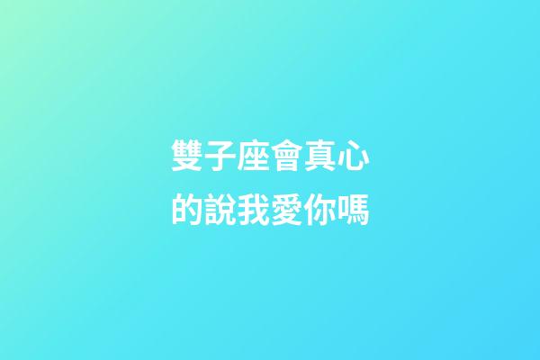 雙子座會真心的說我愛你嗎-第1張-星座運勢-玄機派