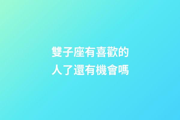 雙子座有喜歡的人了還有機會嗎-第1張-星座運勢-玄機派