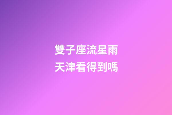 雙子座流星雨天津看得到嗎-第1張-星座運勢-玄機派