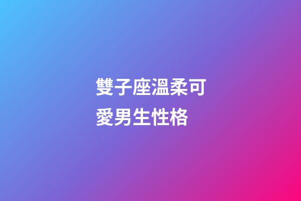 雙子座溫柔可愛男生性格-第1張-星座運勢-玄機派