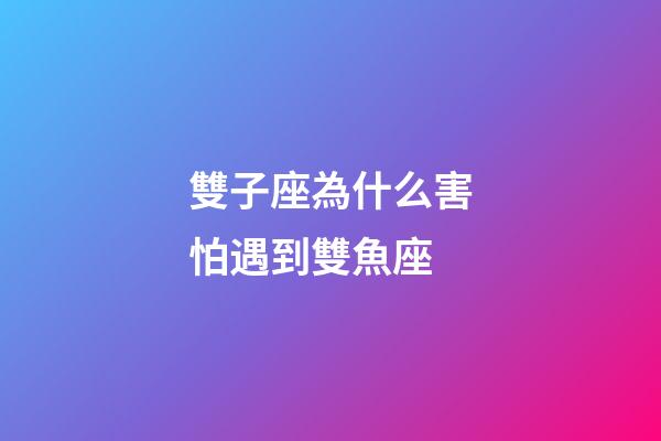雙子座為什么害怕遇到雙魚座-第1張-星座運(yùn)勢(shì)-玄機(jī)派