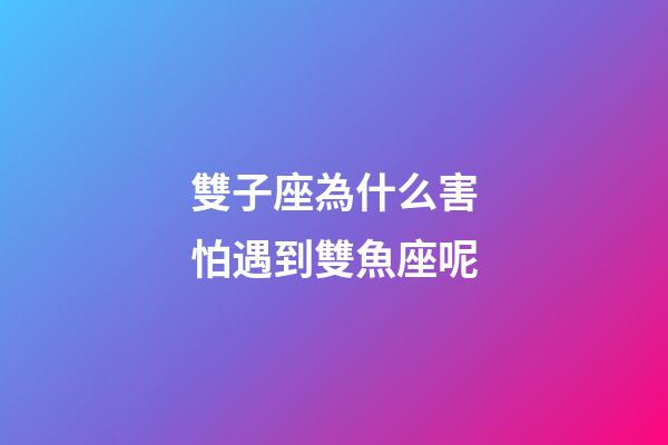 雙子座為什么害怕遇到雙魚座呢-第1張-星座運勢-玄機派