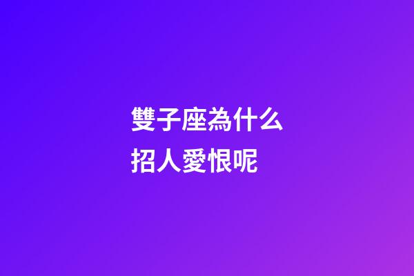 雙子座為什么招人愛恨呢-第1張-星座運勢-玄機派