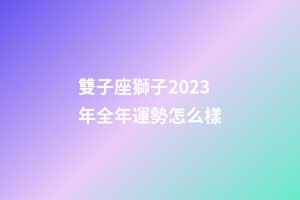 雙子座獅子2023年全年運勢怎么樣-第1張-星座運勢-玄機派