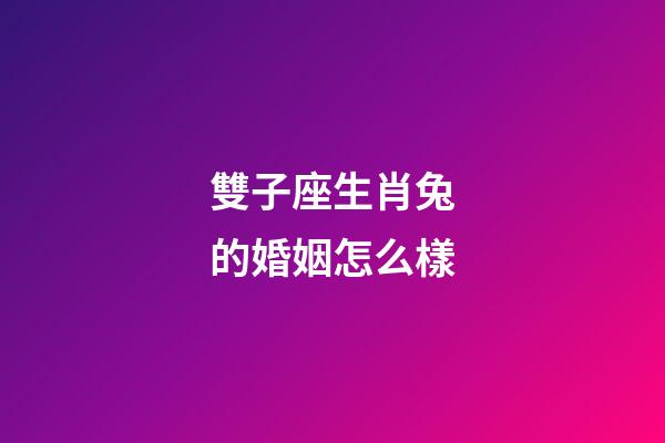 雙子座生肖兔的婚姻怎么樣-第1張-星座運勢-玄機派