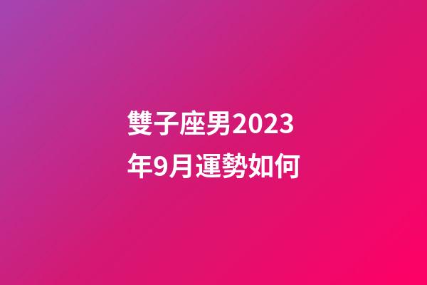 雙子座男2023年9月運勢如何-第1張-星座運勢-玄機派
