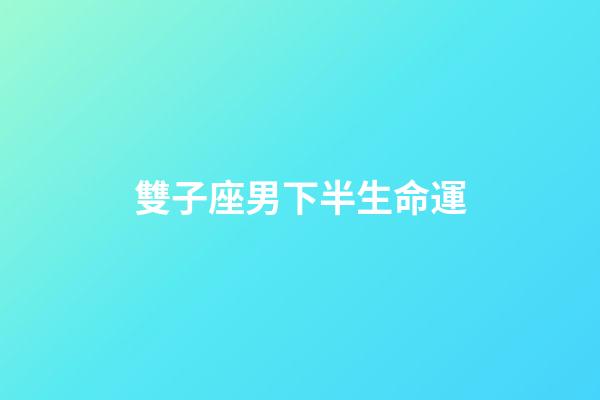 雙子座男下半生命運-第1張-星座運勢-玄機派