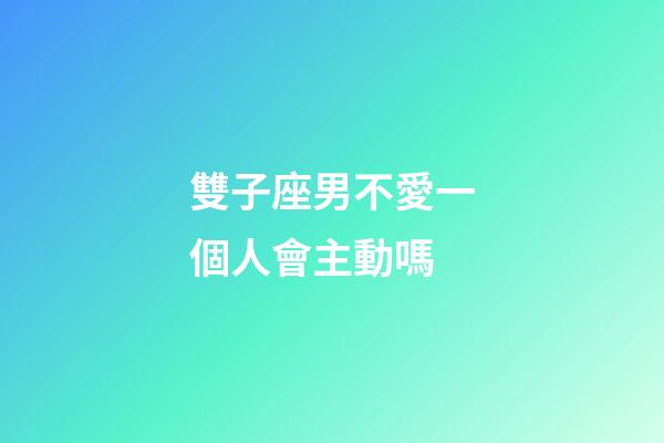 雙子座男不愛一個人會主動嗎-第1張-星座運勢-玄機派
