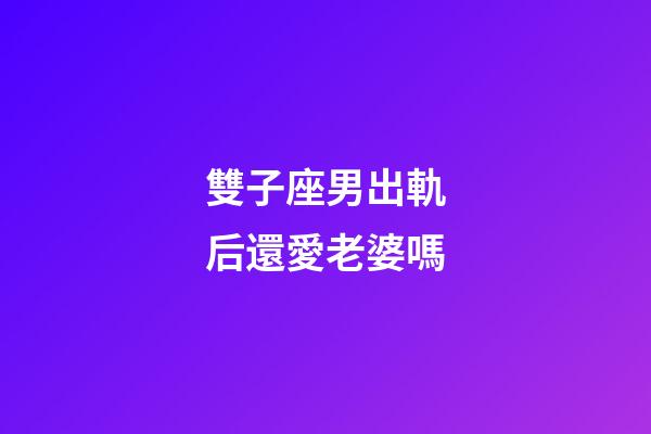 雙子座男出軌后還愛老婆嗎-第1張-星座運勢-玄機派