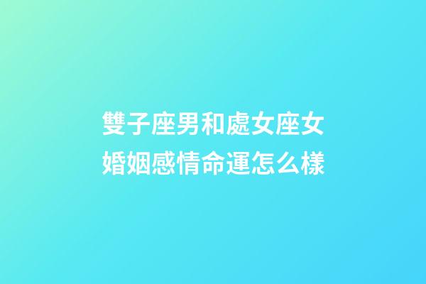 雙子座男和處女座女婚姻感情命運怎么樣-第1張-星座運勢-玄機派