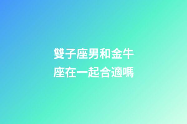 雙子座男和金牛座在一起合適嗎-第1張-星座運勢-玄機派