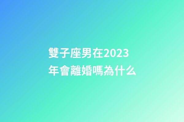 雙子座男在2023年會離婚嗎為什么-第1張-星座運勢-玄機派