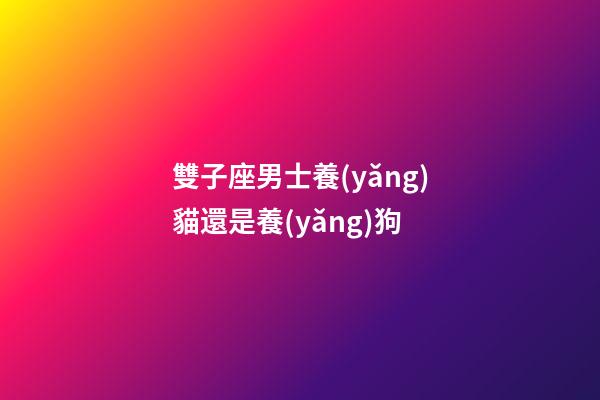 雙子座男士養(yǎng)貓還是養(yǎng)狗