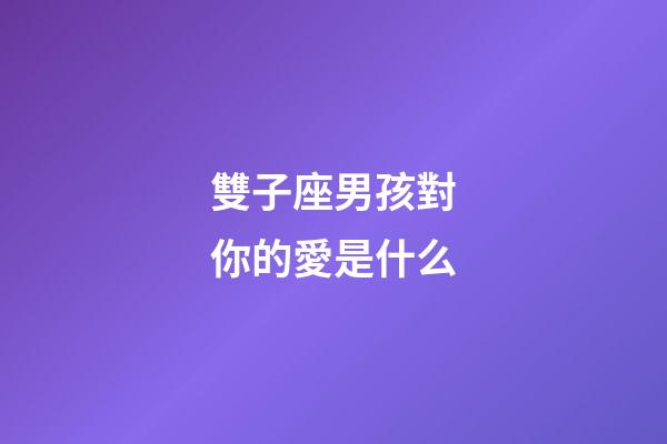 雙子座男孩對你的愛是什么-第1張-星座運勢-玄機派