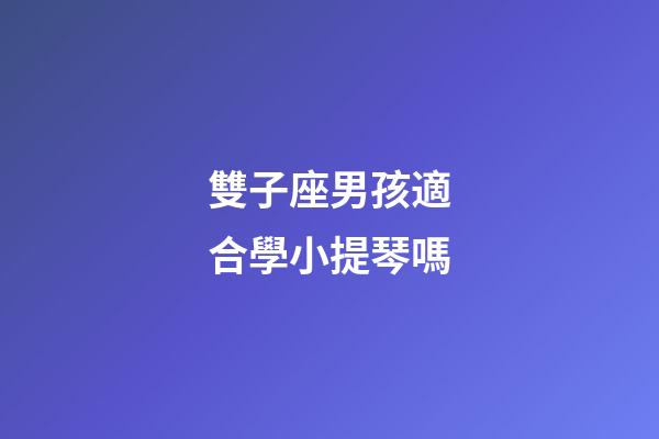 雙子座男孩適合學小提琴嗎-第1張-星座運勢-玄機派