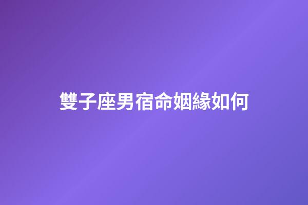 雙子座男宿命姻緣如何-第1張-星座運勢-玄機派