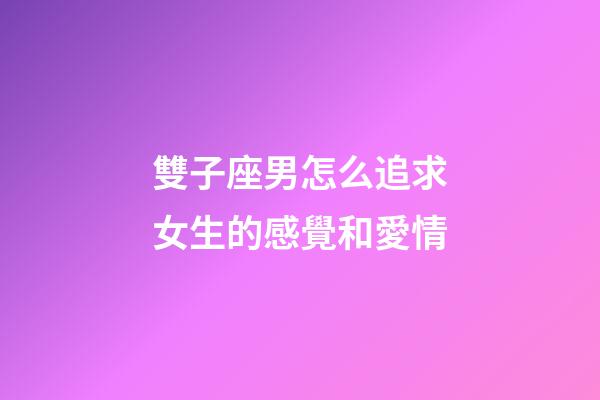 雙子座男怎么追求女生的感覺和愛情-第1張-星座運勢-玄機派