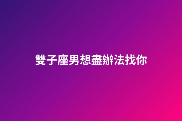 雙子座男想盡辦法找你-第1張-星座運勢-玄機派