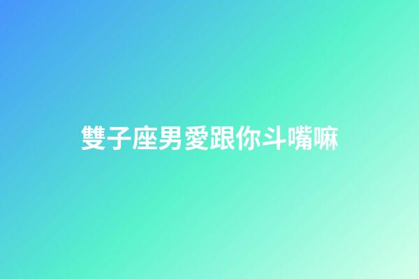 雙子座男愛跟你斗嘴嘛-第1張-星座運(yùn)勢-玄機(jī)派