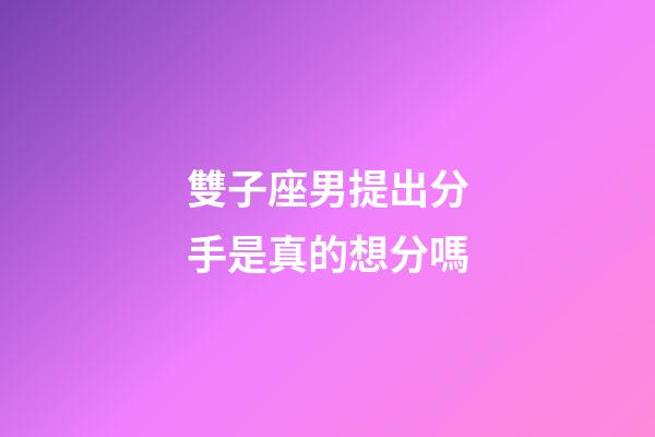 雙子座男提出分手是真的想分嗎-第1張-星座運(yùn)勢(shì)-玄機(jī)派
