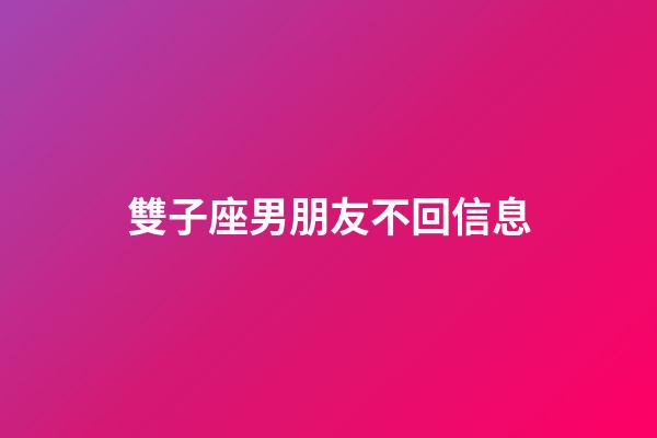 雙子座男朋友不回信息-第1張-星座運勢-玄機派