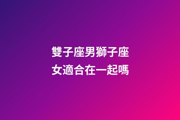 雙子座男獅子座女適合在一起嗎-第1張-星座運勢-玄機派